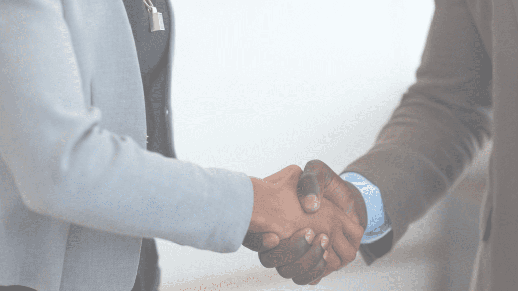 Close-up of a business handshake