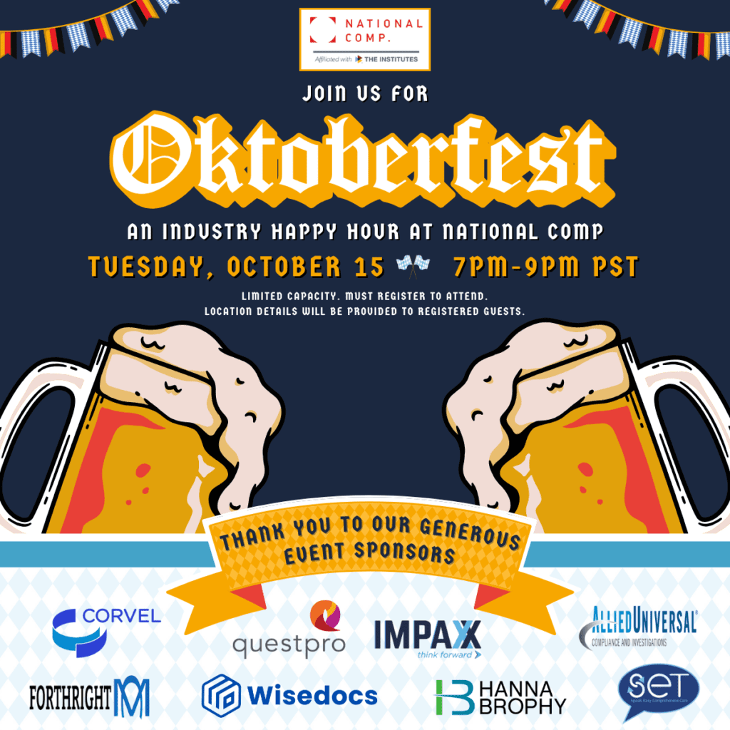 National Comp Oktoberfest Co-Sponsored Happy Hour