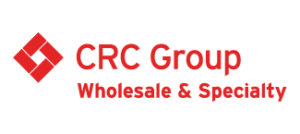 A black background with red letters that say crc group.